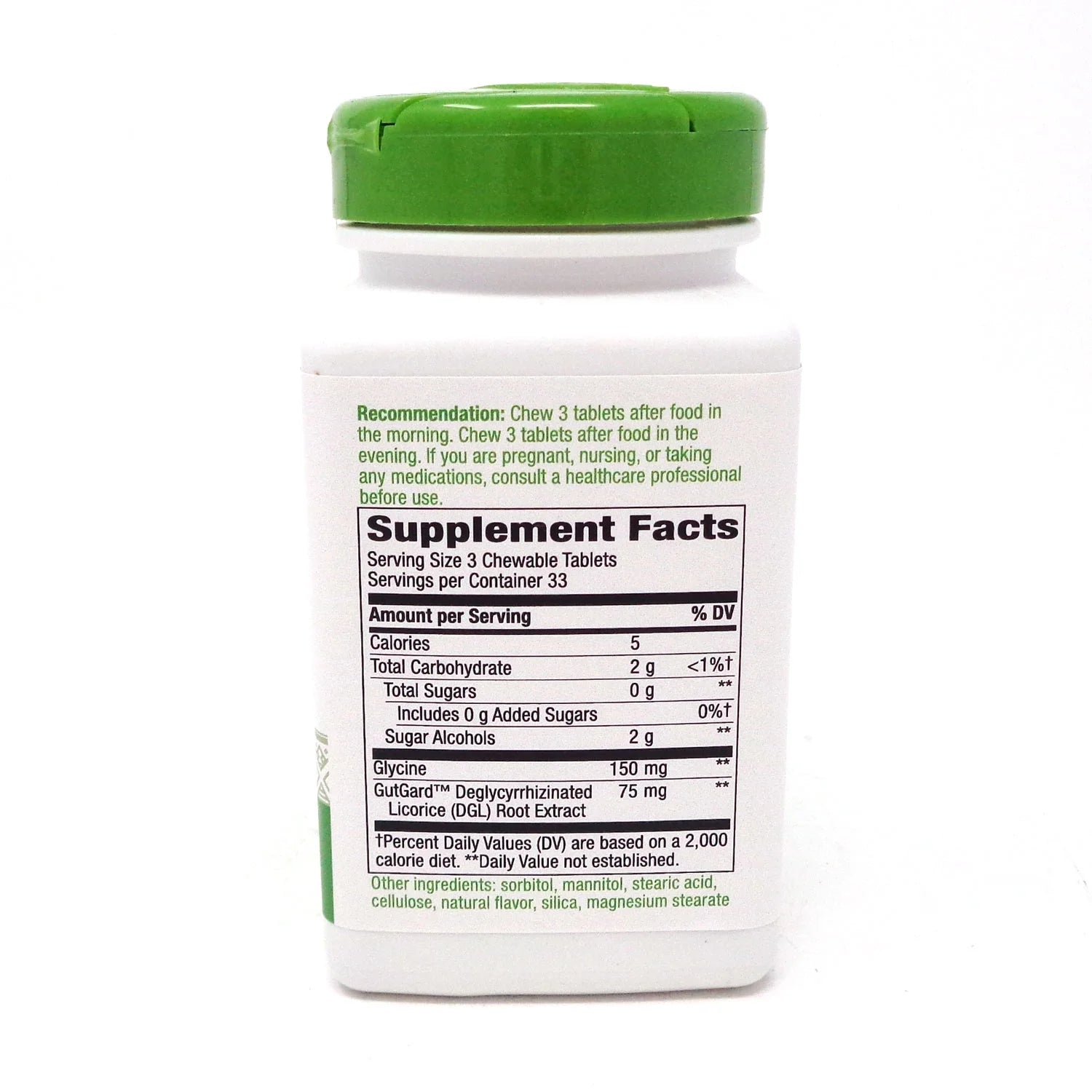 DGL Licorice Chewable Tablets, 100 Count M622