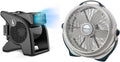 Lasko 14.5" 375 CFM Pivoting Utility Fan and 20" Wind Machine Air Circulator Floor Fan with 3 Speeds and Pivoting Head