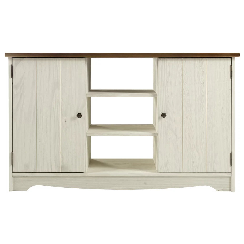 White Distressed Wood Buffet Sideboard X4573