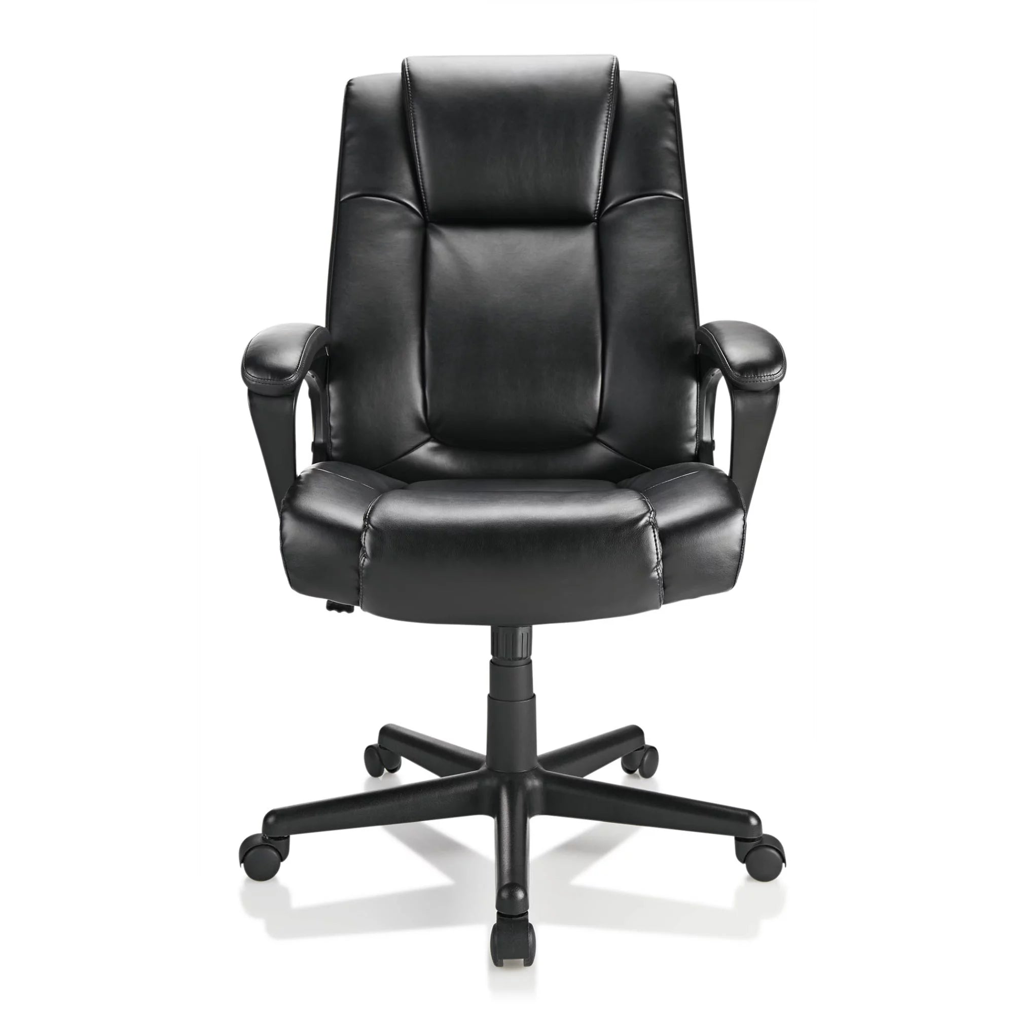High-Back Bonded Leather Executive Chair, Black M587718