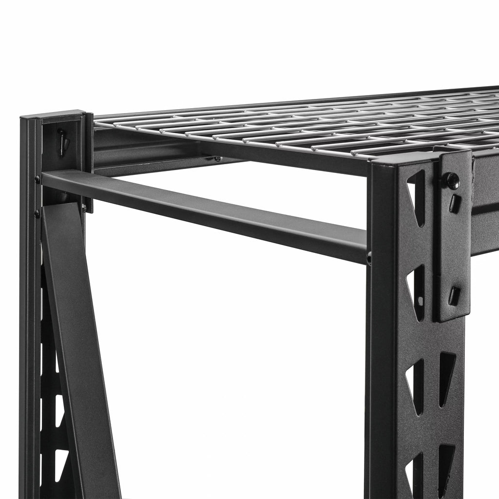 Steel 3-Tier Storage Shelf Unit, 72H x 77W x 24D, Black W154452