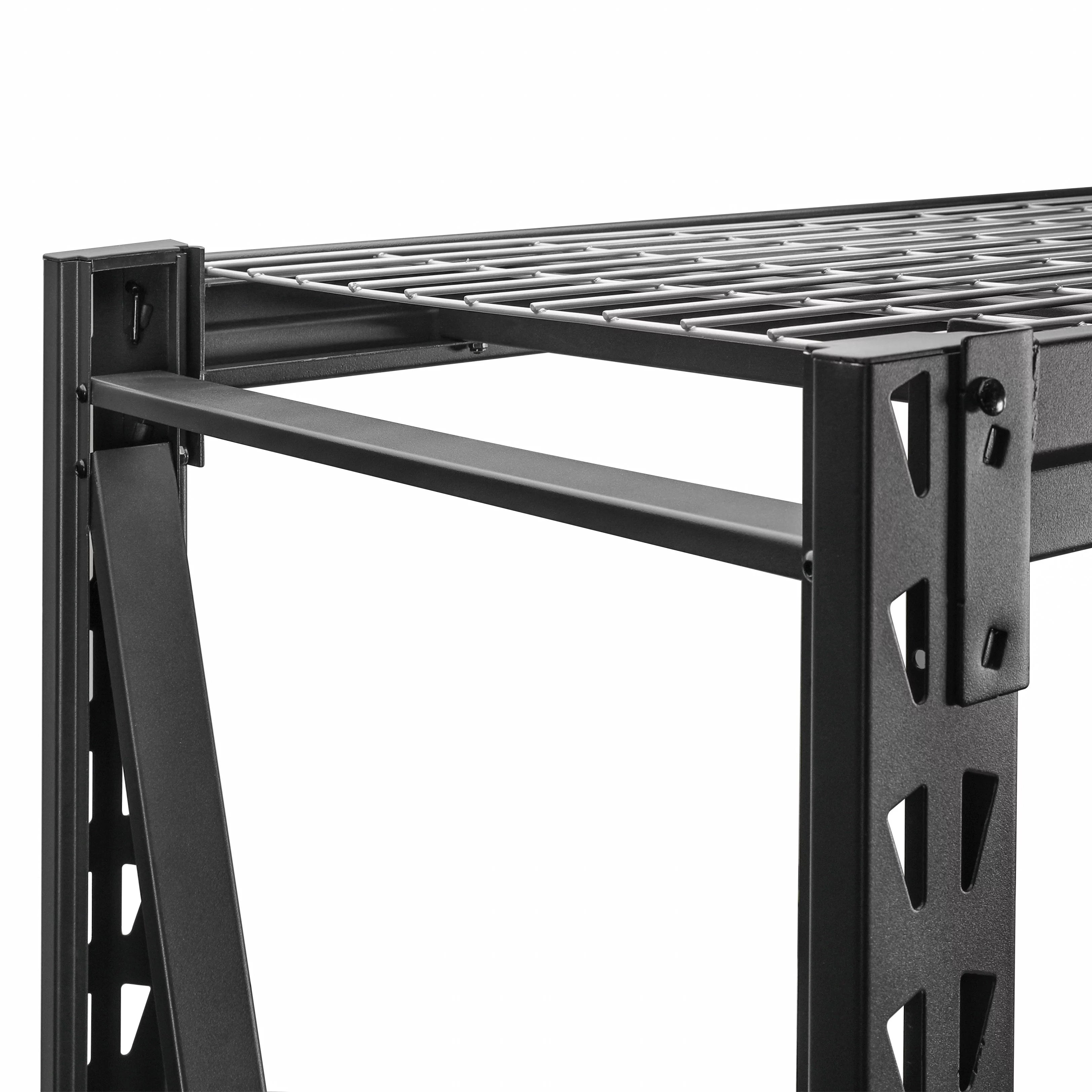 Steel 3-Tier Storage Shelf Unit, 72H x 77W x 24D, Black W154452