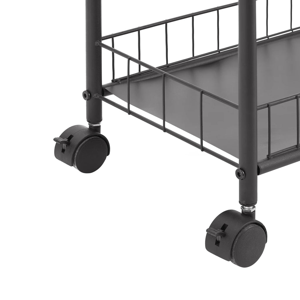 6-Tier Slim Rolling Storage Cart with Wheels, Metal Wire Shelving Rack O97375