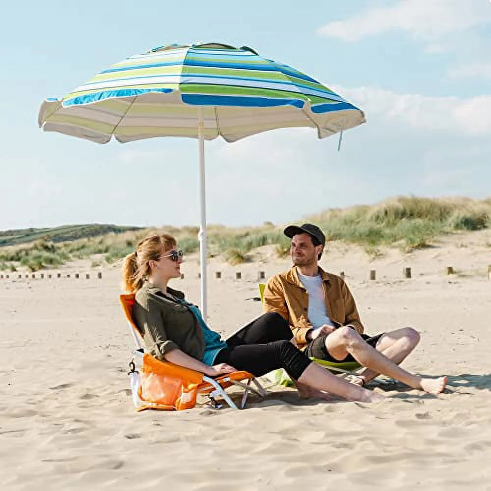 Folding Beach Chair with Mesh Back, Heavy Duty for Adults (2 Pack) K582330