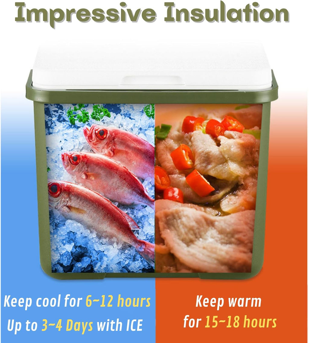 Portable Hard Shell Cooler - 6 Quart Insulated Lunch Box E51713