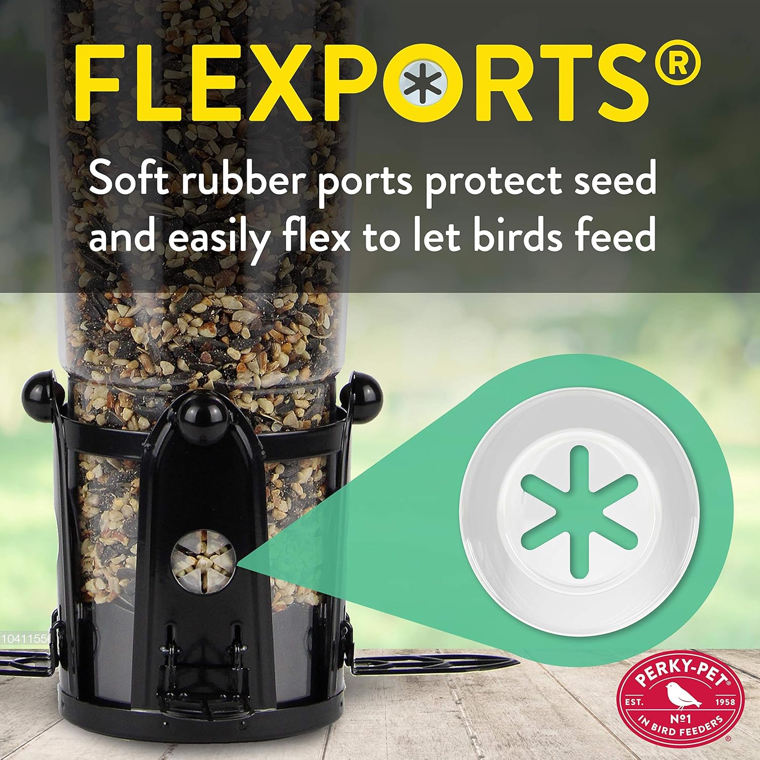 Squirrel Proof Wild Bird Feeder with Weight-Activated Perches, 3LB Seed Capacity I29634