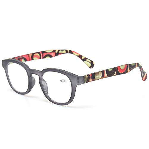 Reading Glasses 5 Pack Unisex Spring Hinge Pattern Design C86045