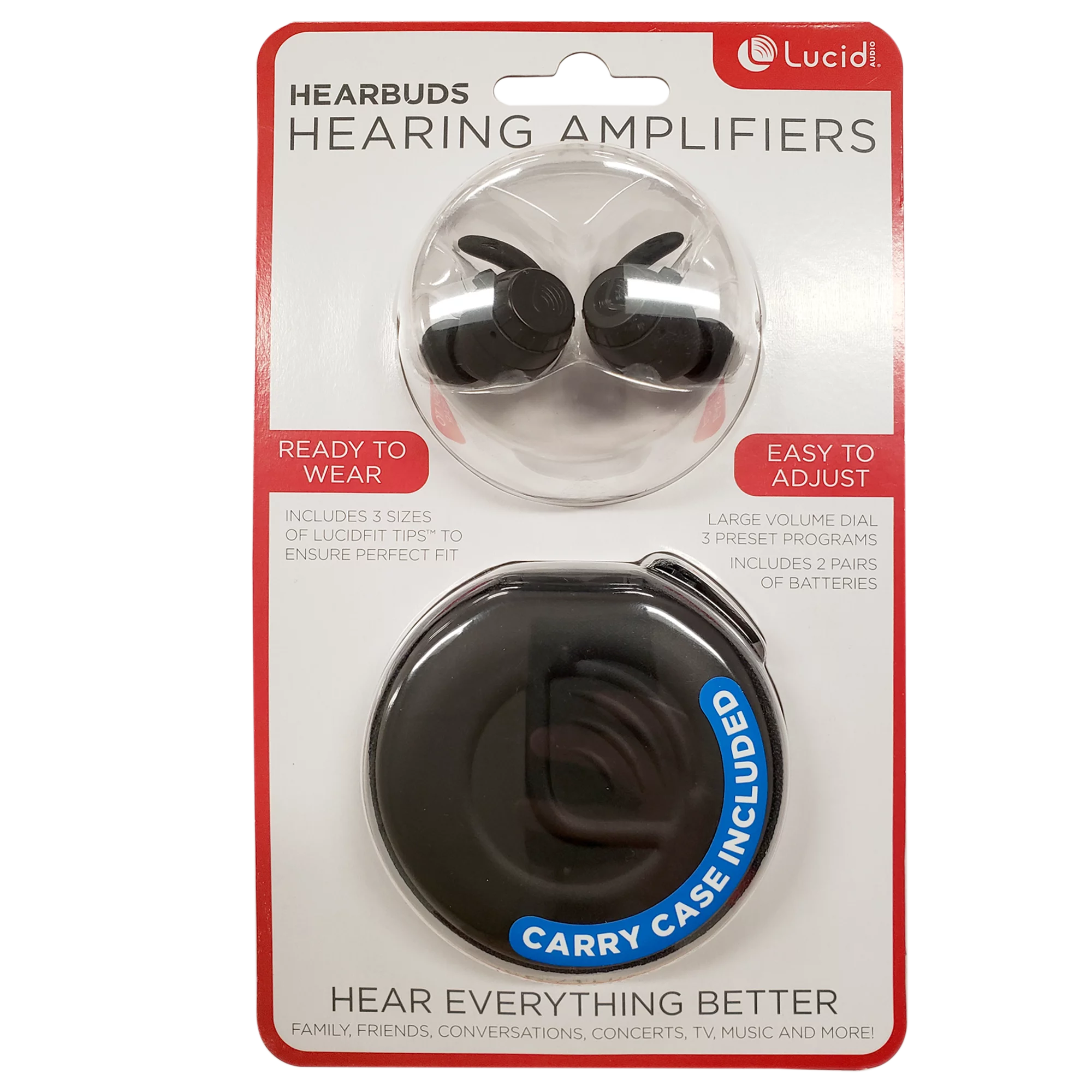Hearing Amplifiers for Adults and Seniors with TV - Black W6882