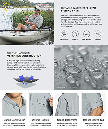 Men's Performance Fishing Shirt UPF 50+ Breathable Long Sleeve J722