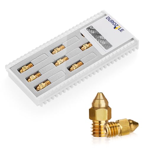 3D Printer Brass Nozzles Kit 0.4mm 0.6mm 0.8mm with Storage Box, Pack of 8 M4400