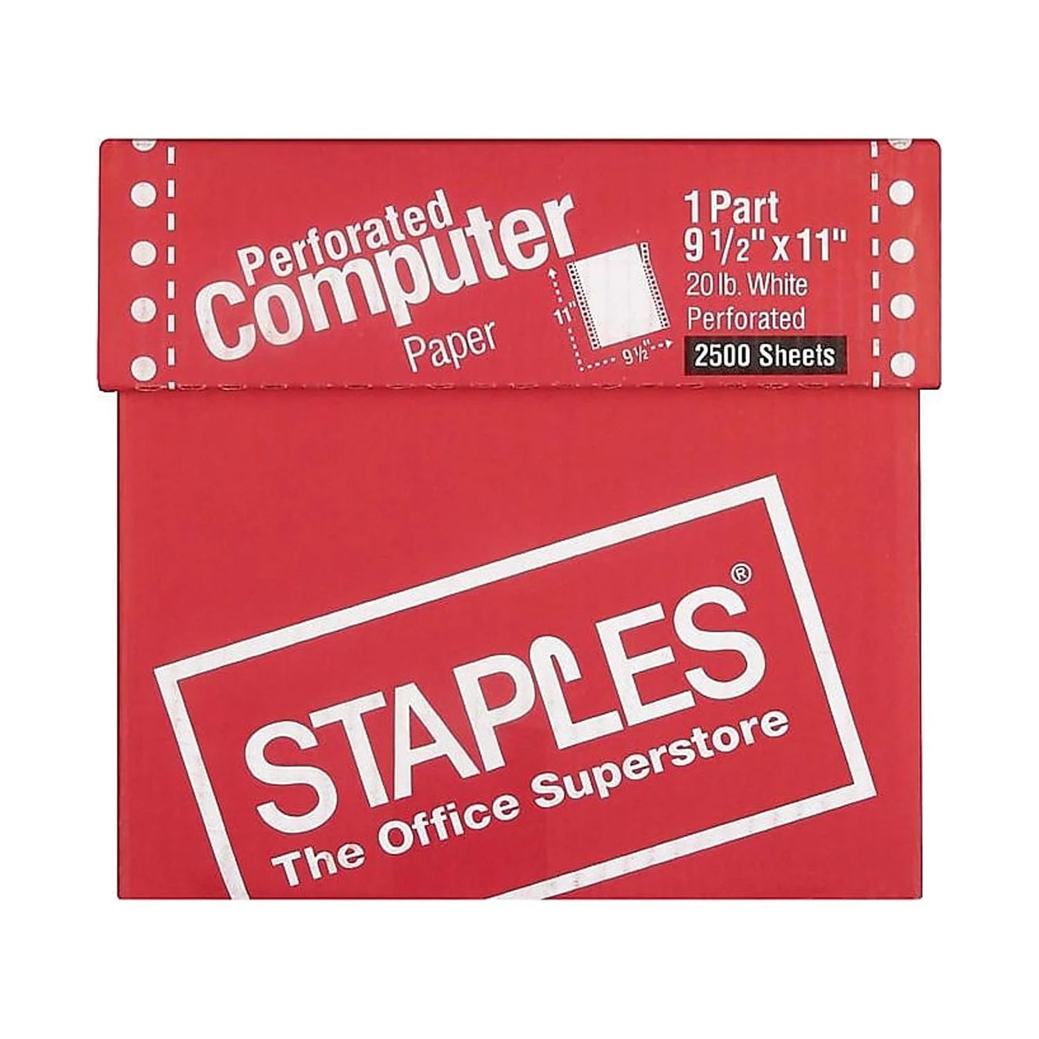 9.5" x 11" Continuous Paper 20 Lbs. 92 Brightness 2500 Sheets D778