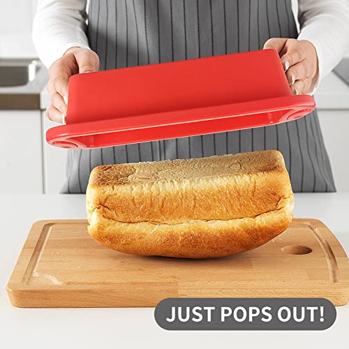 5-Piece Silicone Baking Pans Set - Nonstick Bakeware with Bread Loaf, Muffin, Square & Round Cake Pans O3855