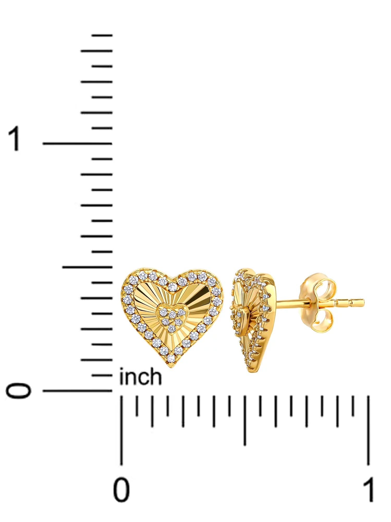 Women’s Sterling Silver Heart Stud Earring X35919