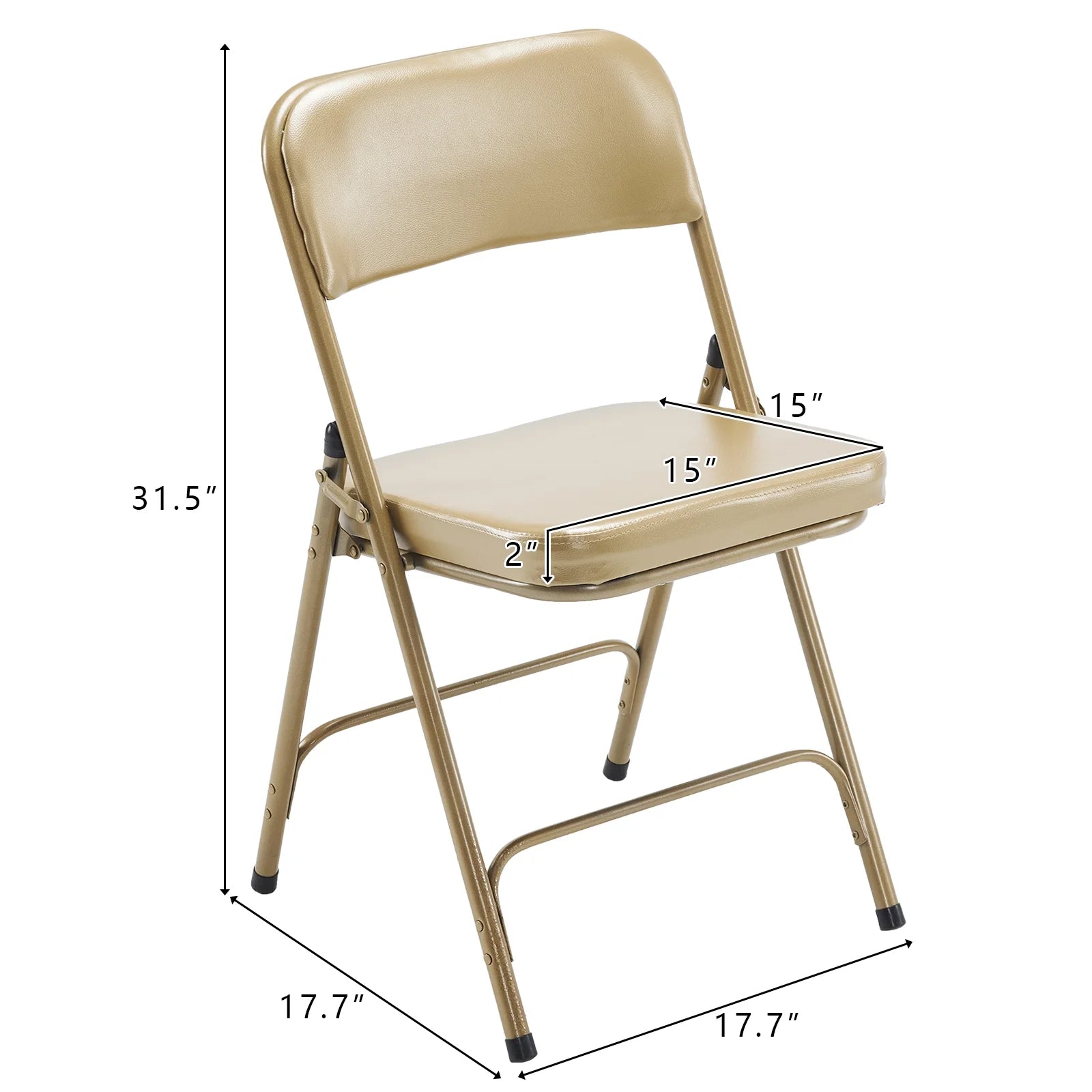 2 Pack Metal Folding Chairs with Padded Seat and Back R816178