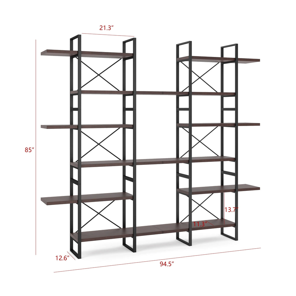 6-Tier Industrial Bookcase S790336