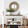 Rustic Reclaimed Pine Farmhouse Sofa Console Table G347879