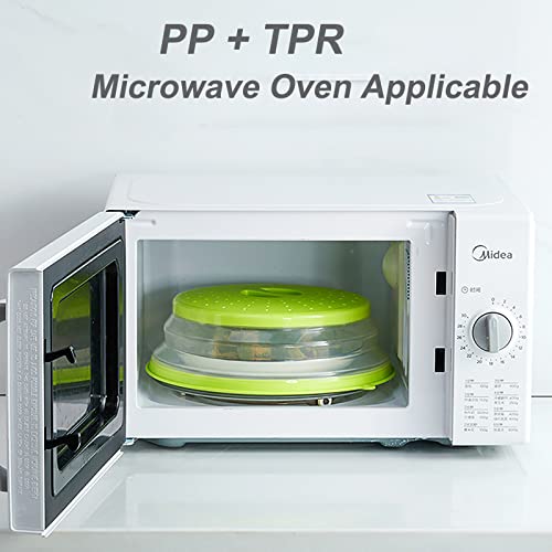 Collapsible Microwave Splatter Cover with Vent, 10.5 Inch Plate Lid, BPA Free Q639152
