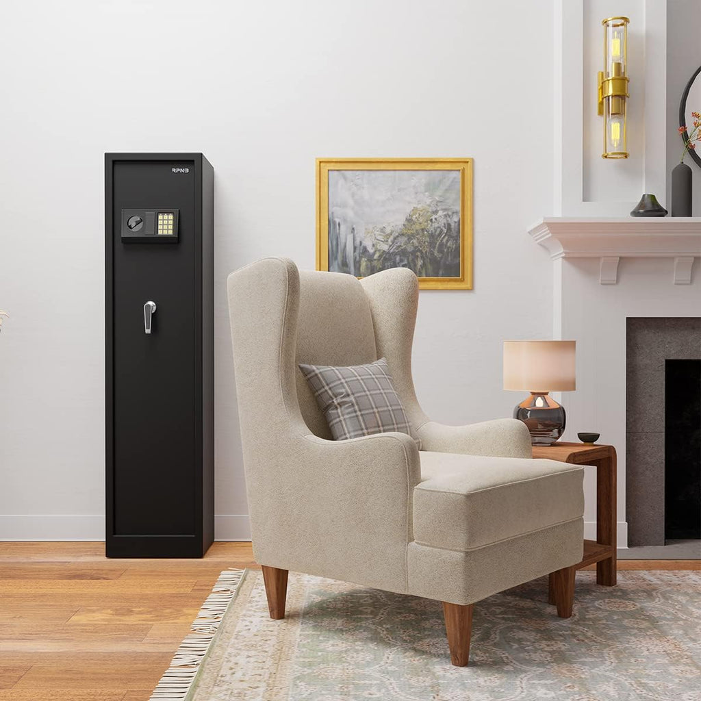 Rifle Safe with Electronic Lock, 5-Gun Metal Security Cabinet D1524
