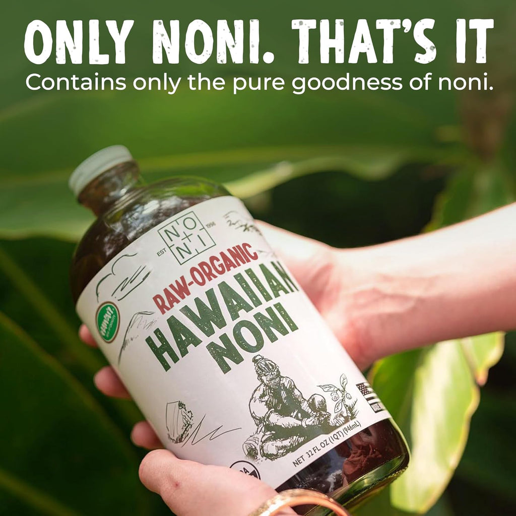 Organic Noni Juice 32oz Glass Bottle 2-Pack Unsweetened T4663