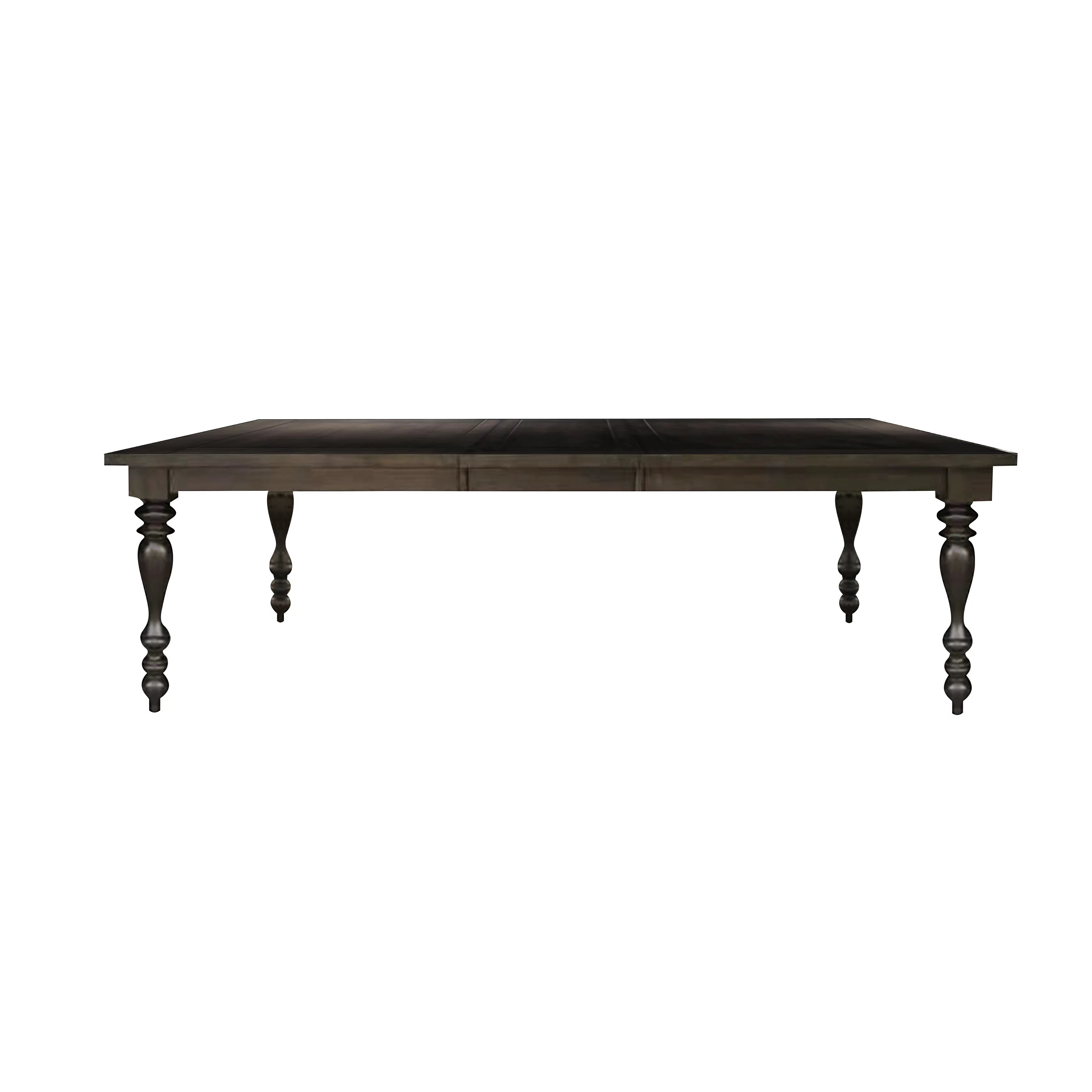 Grayish Brown Finish Dining Table with Draw Leaf O6624
