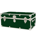 Rhino Trunk & Case Large Leather Embossed Vinyl Trunk, Summer Camp, College, Storage 32"x18"x14" (Forest Green)