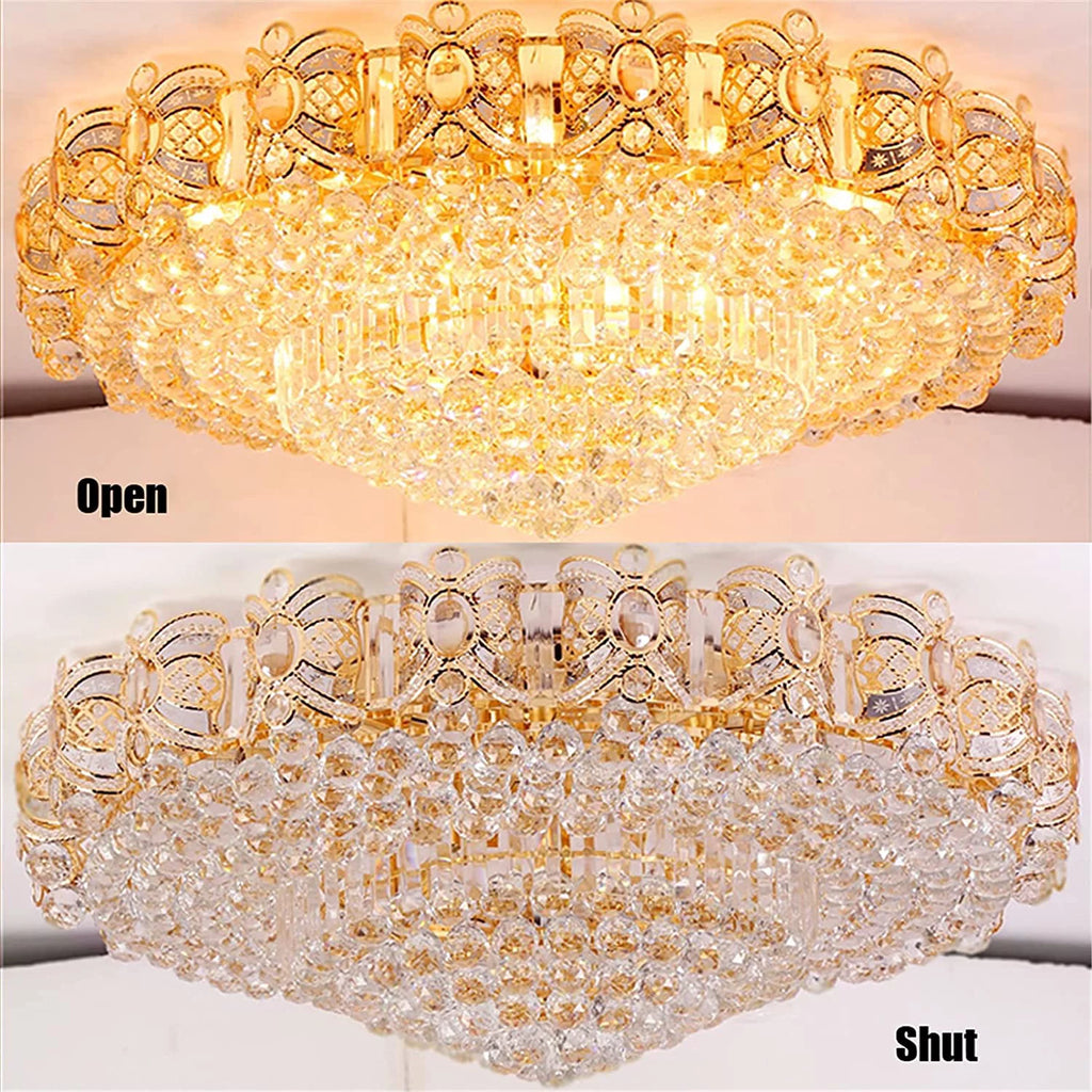 Modern Round LED Crystal Chandelier for Living Room E804