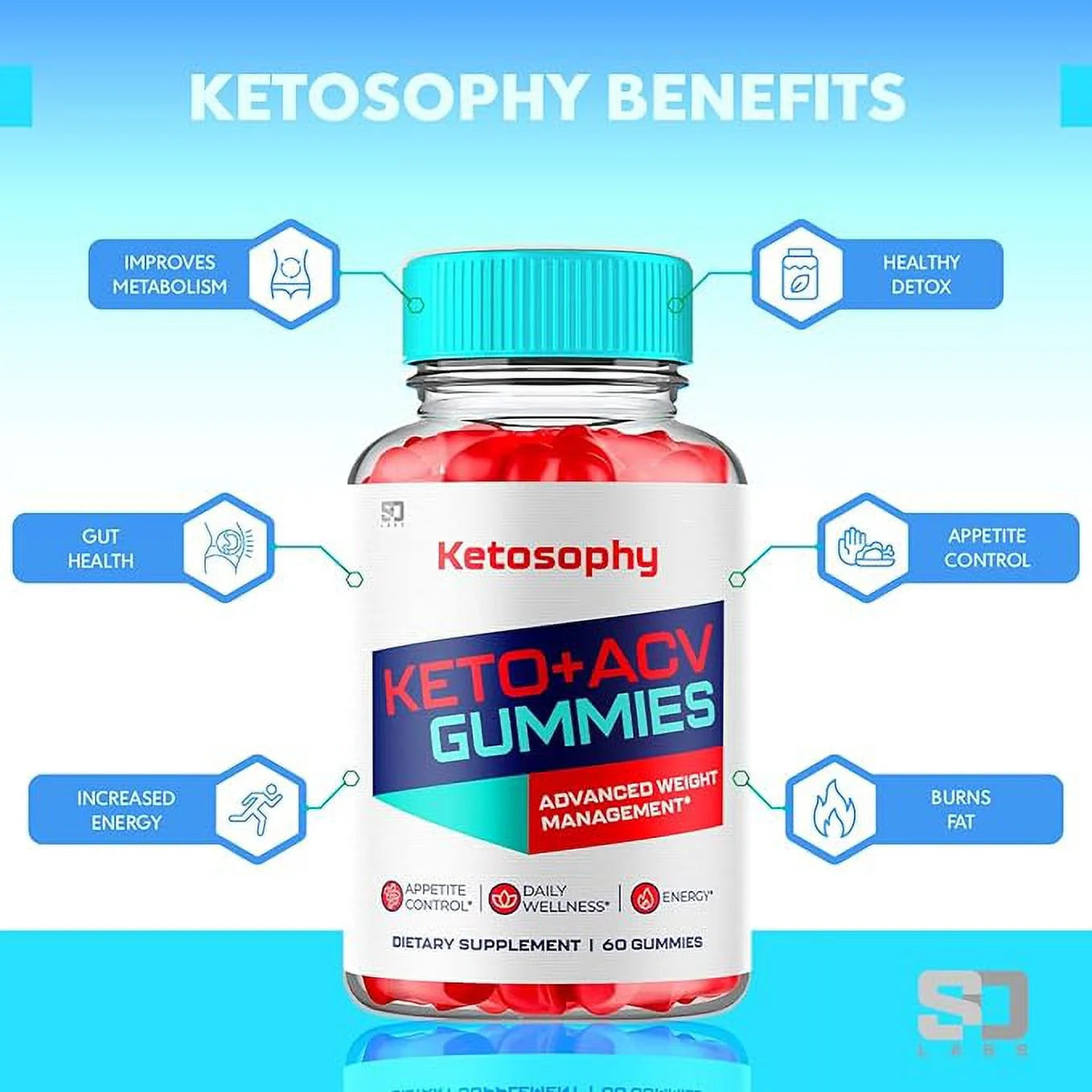 ACV Keto Gummies, Advanced Weight Loss Gummies (60 Count) E263634