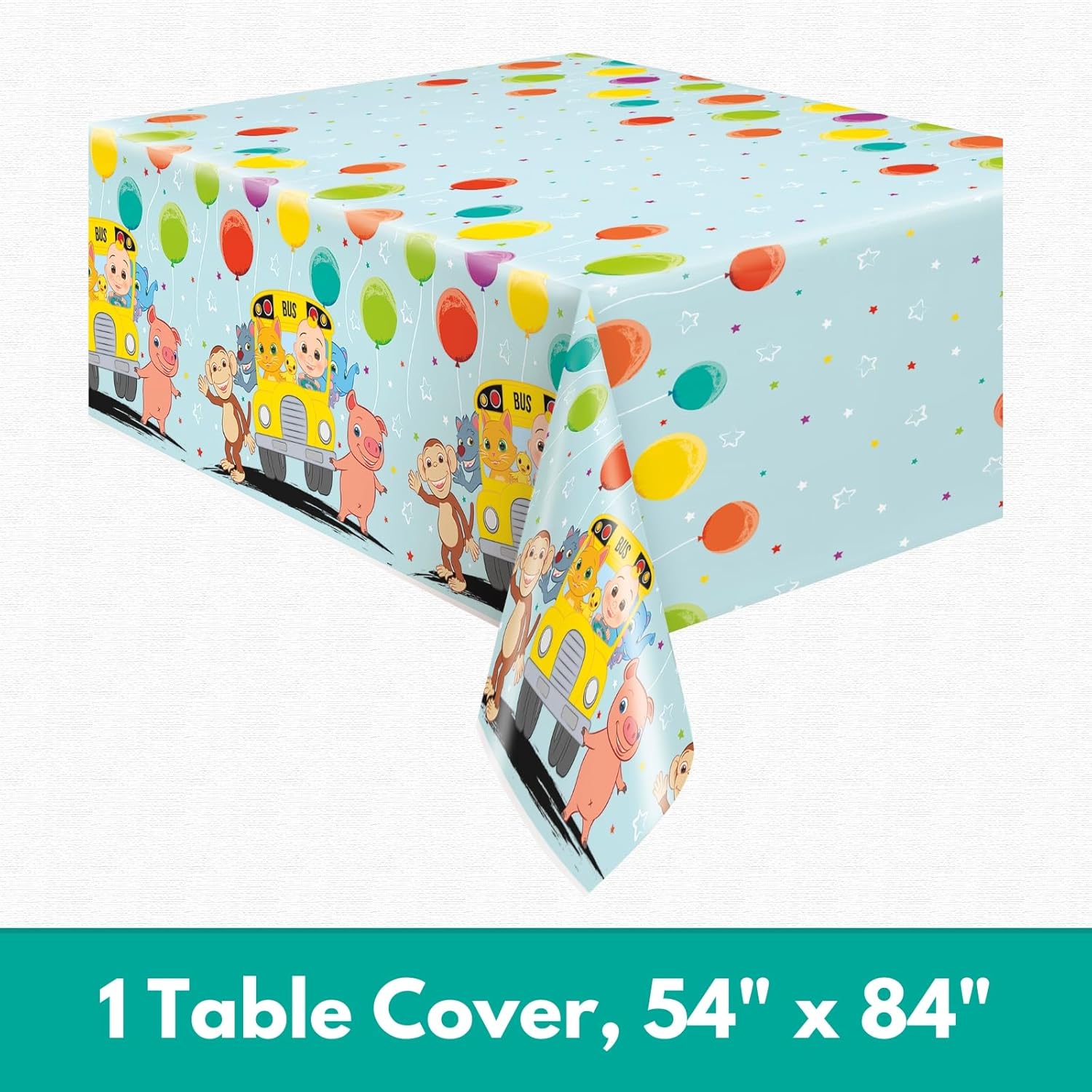 Birthday Party Decorations for 8 Guests with Plates, Napkins, Tablecloth E78913