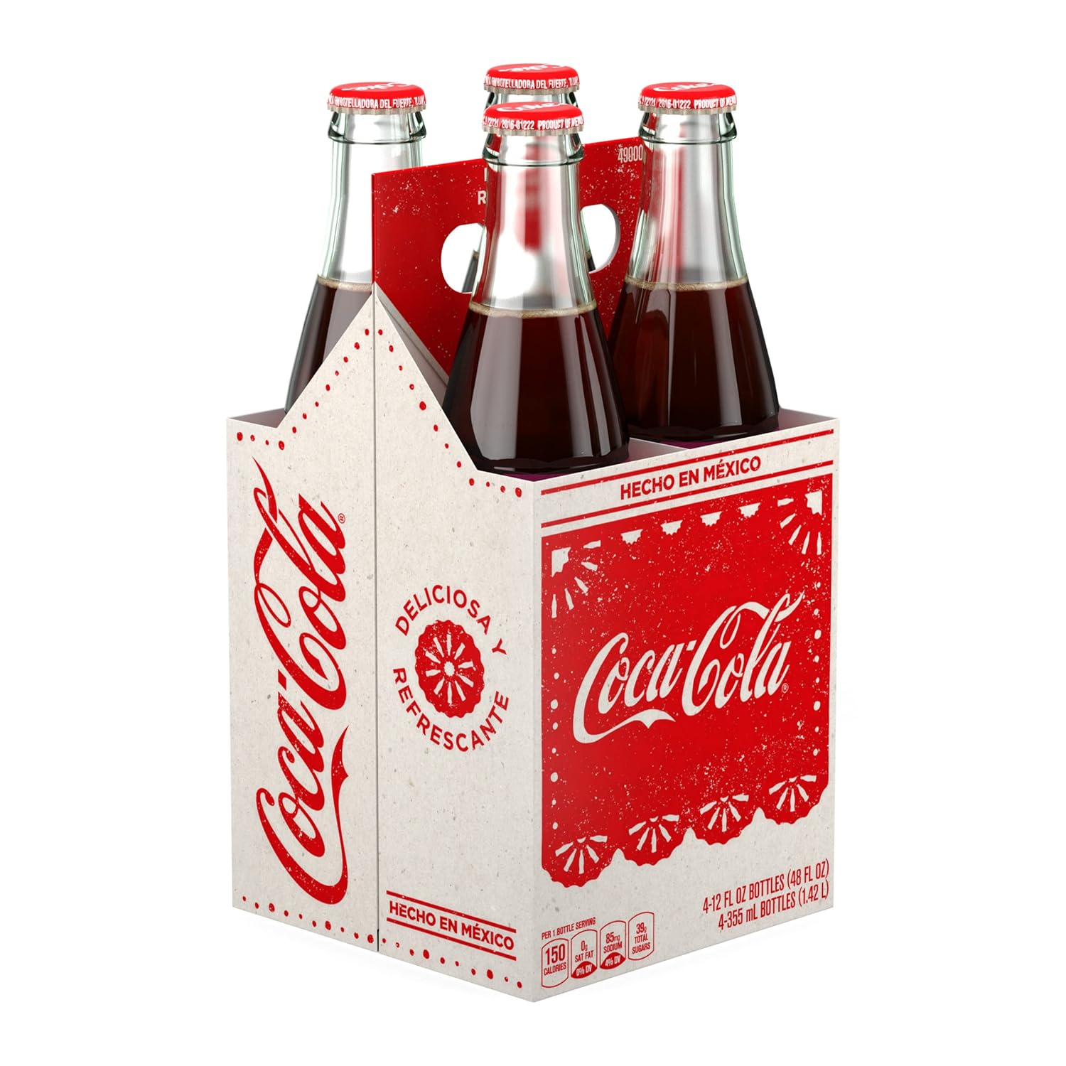 Mexican Cola Glass Bottles, 12 Fl Oz (Pack of 4) X53875