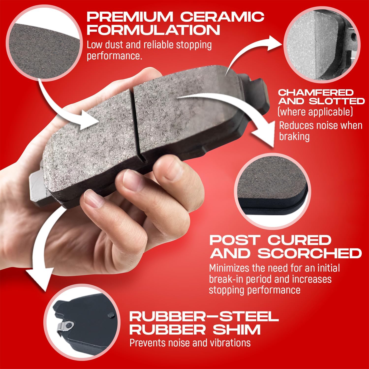 Brake Pads and Rotors Kit with Hardware for 2002-2004 Honda Odyssey R401