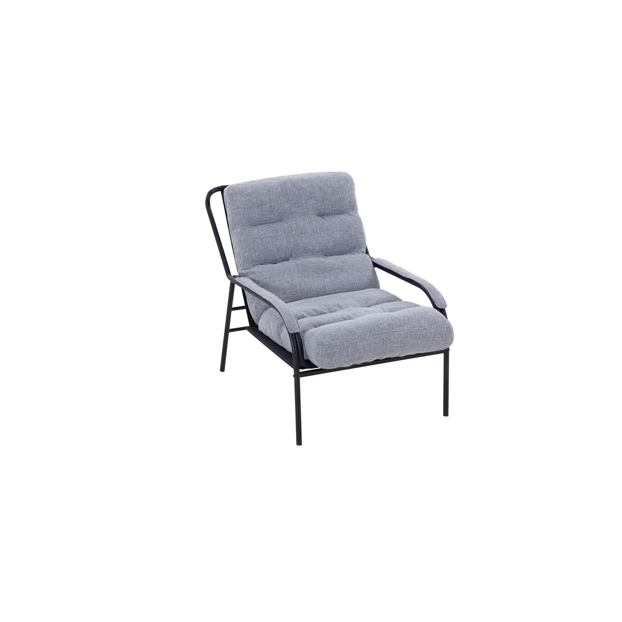 Navy Blue Lounge Recliner Chair with Metal Frame and Removable Cushion C434