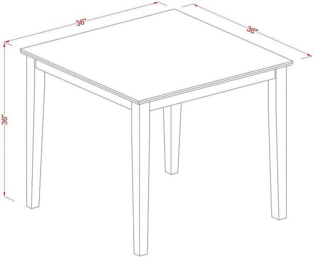 Square Kitchen Table and 2 Linen Fabric Dining Chairs Set K97799