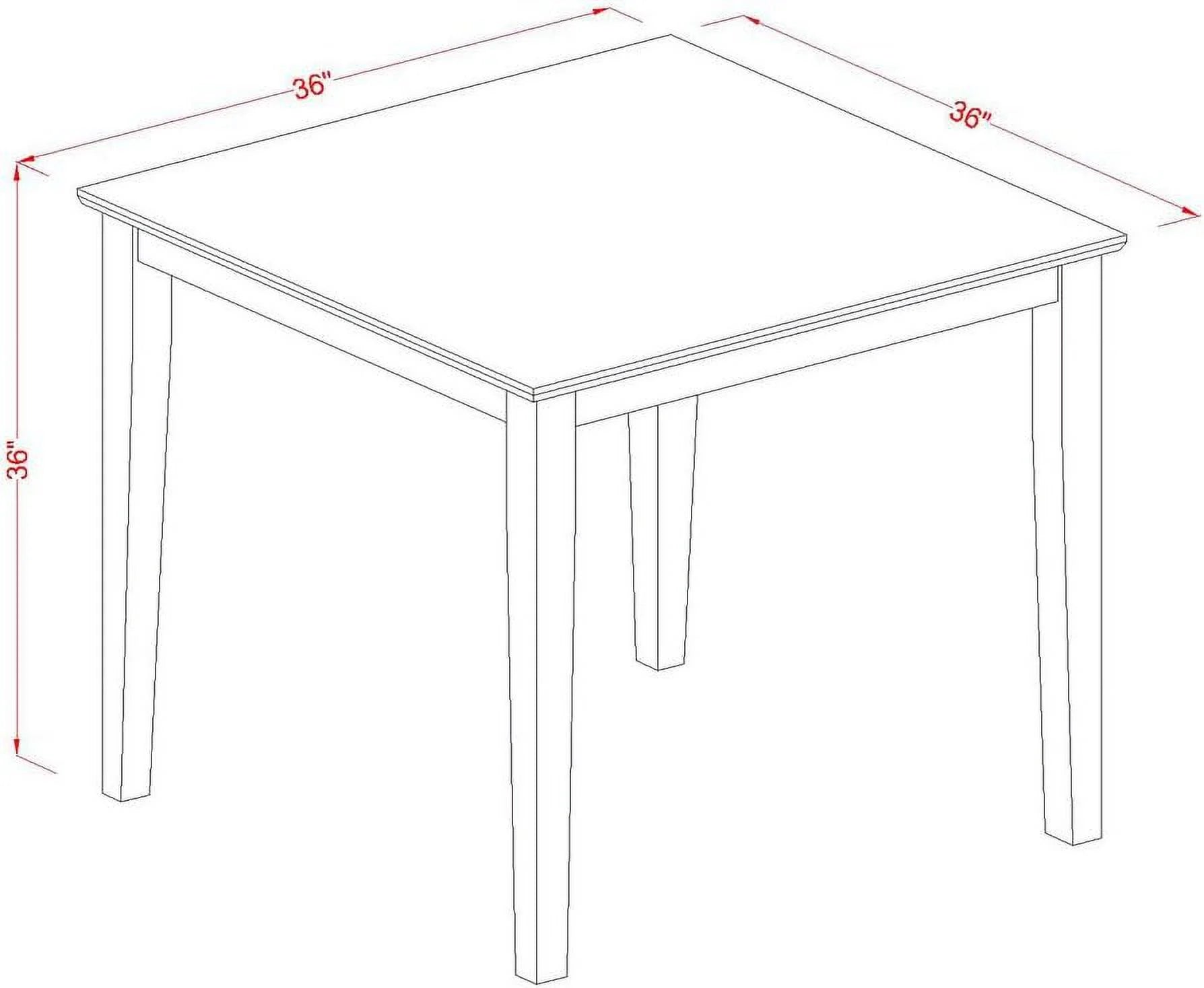 Square Kitchen Table and 2 Linen Fabric Dining Chairs Set K97799