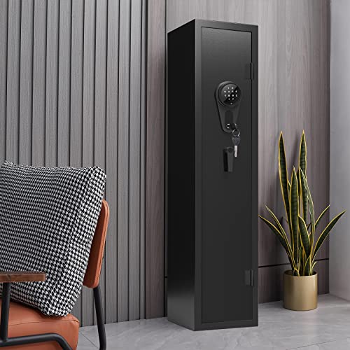 Gun Safe for Rifles and Pistols with Removable Shelf and Lockbox A649
