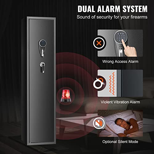 Gun Safe with Digital Keypad, Quick Access Storage Cabinet for Rifles and Shotguns T7376