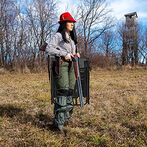 Hunting Chair, 360 Degree Swivel with Carry Handle, Folding Dove Hunting Chair with Armrest O604
