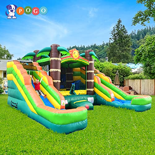 Inflatable Bounce House with Double Water Slides for Kids X3530