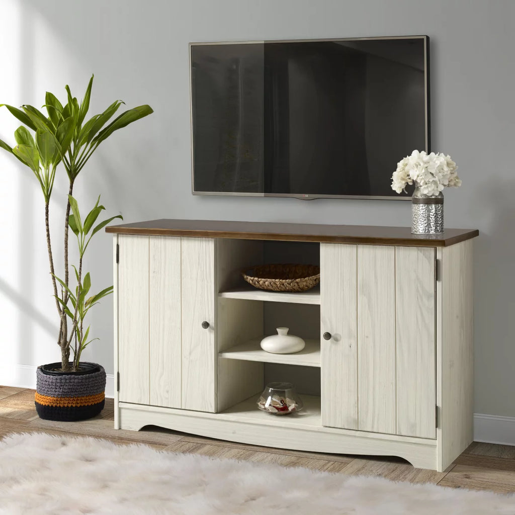 White Distressed Wood Buffet Sideboard X4573