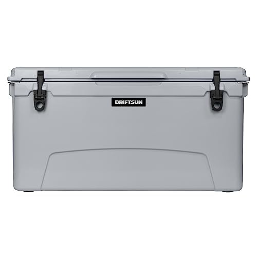 Driftsun 110-Quart Ice Chest, Heavy Duty, High Performance Roto-Molded Commercial Grade Insulated Cooler, White