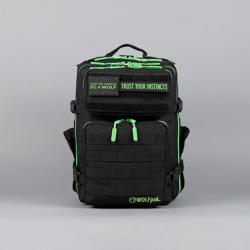 25L Backpack Black Neon Green P588