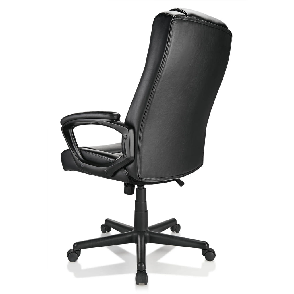High-Back Bonded Leather Executive Chair, Black M587718