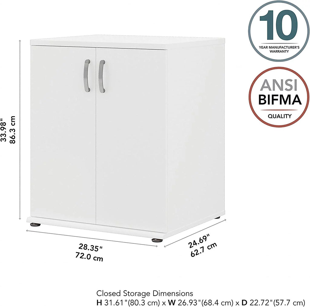 White Laundry Room Cabinet with Doors X446045