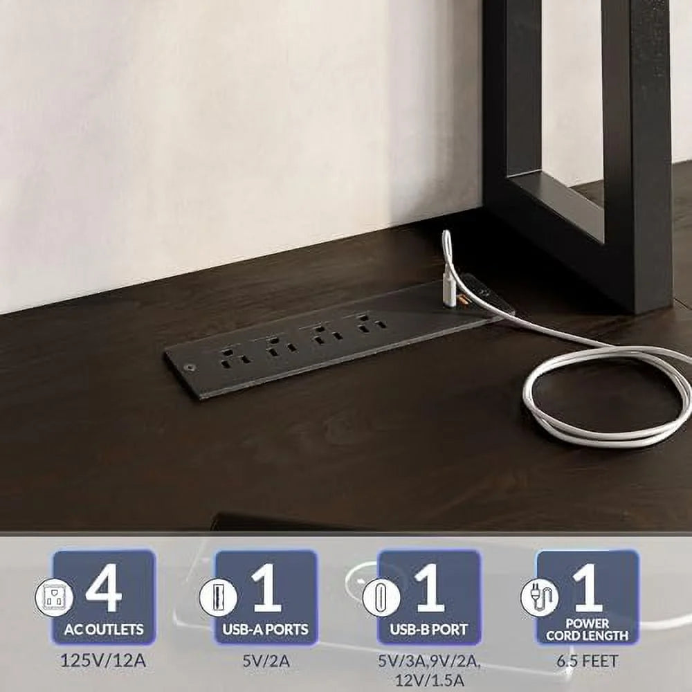 Computer Desk with Monitor Stand and File Cabinet, L-Shaped Desk for Home Office N921865