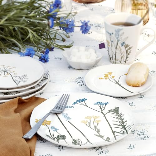 Wildflowers Dinnerware Set, 12 Count, White A6033