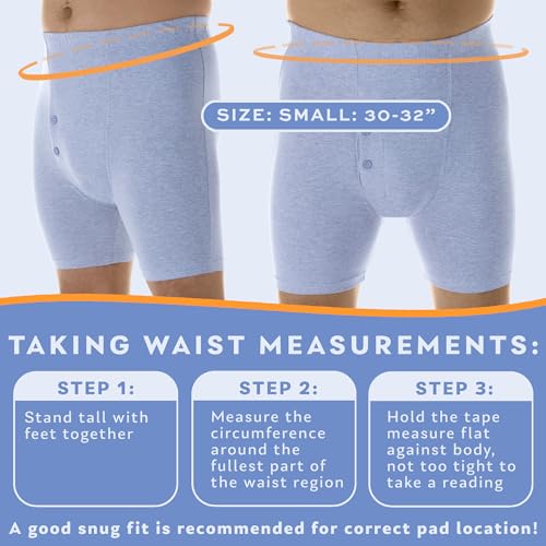 Men’s Incontinence Boxer Briefs, Reusable & Washable, Pack of 6 Y542832