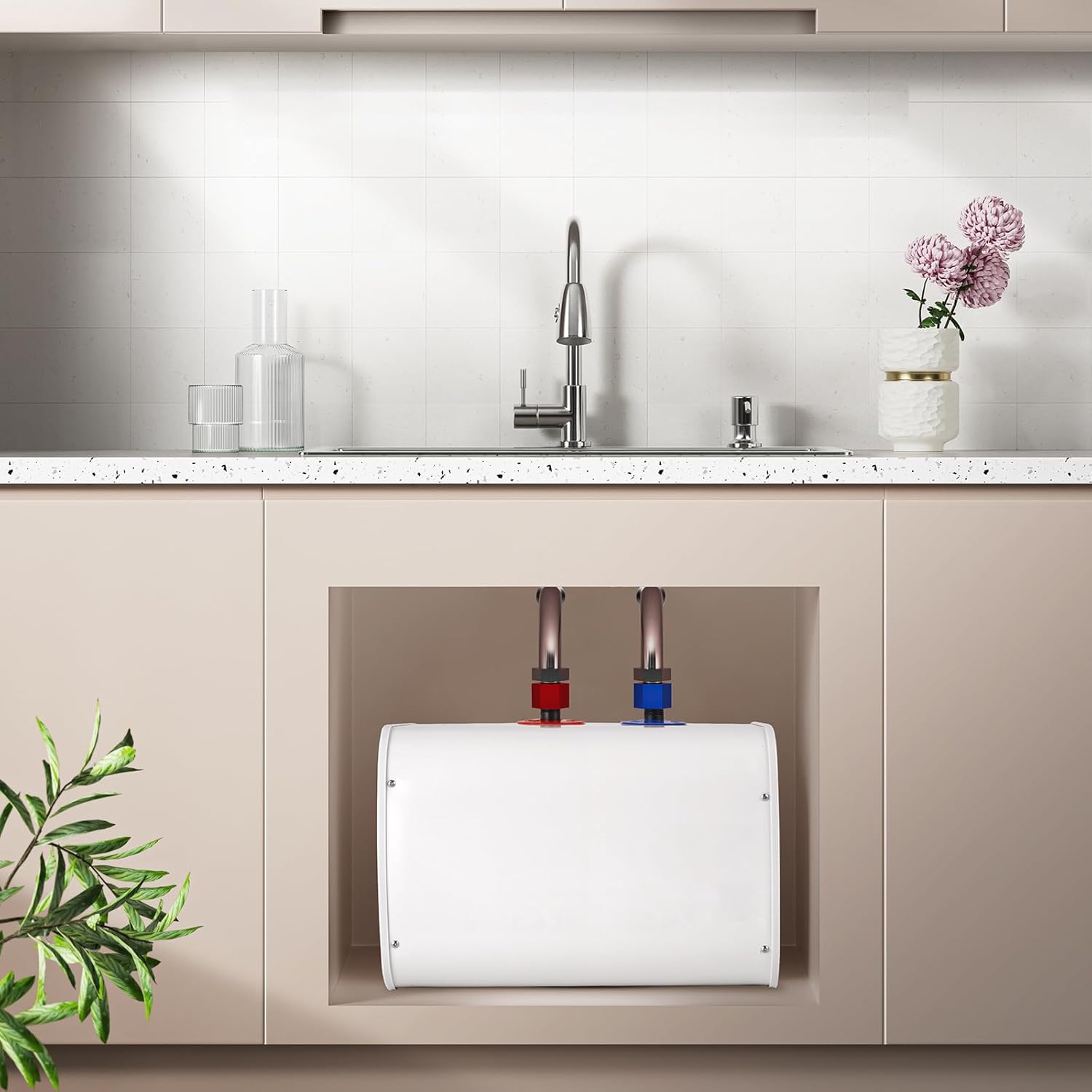 Under Sink Electric Water Heater 2.6 Gallon Point of Use Instant Hot Water, 110V 1500W G495