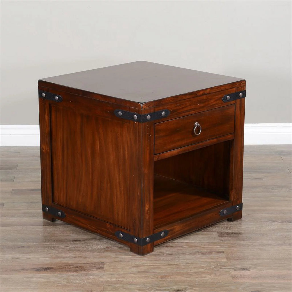 Traditional Wood End Table, Dark Chocolate, Set of 2 T9041