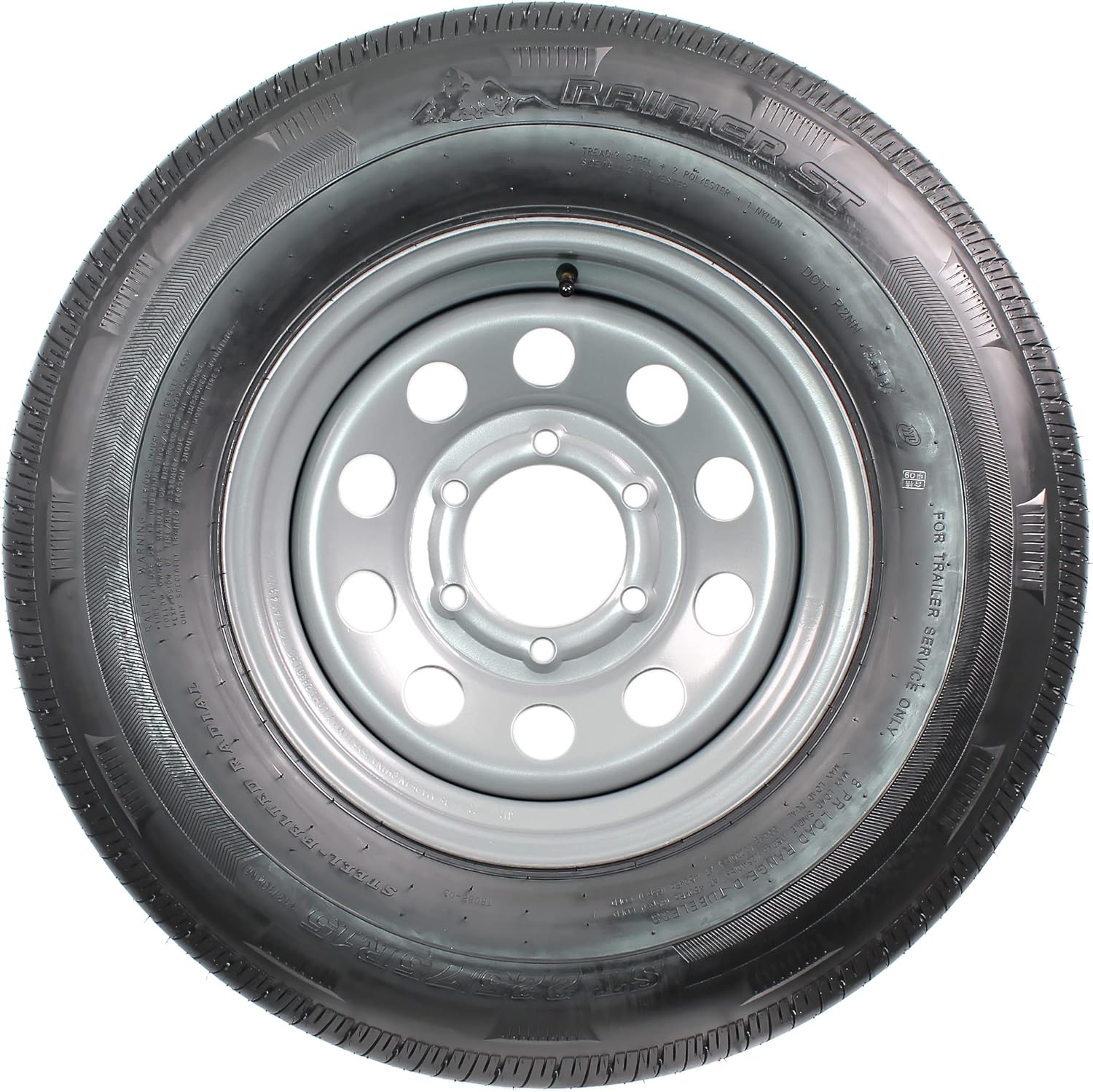 2-Pack Radial Trailer Tire on Rim ST225/75R15 15 LRD 6 Lug Silver Modular Wheel H53276