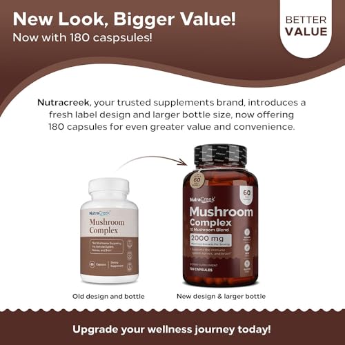 Mushroom Complex Supplement, 180 Capsules B602