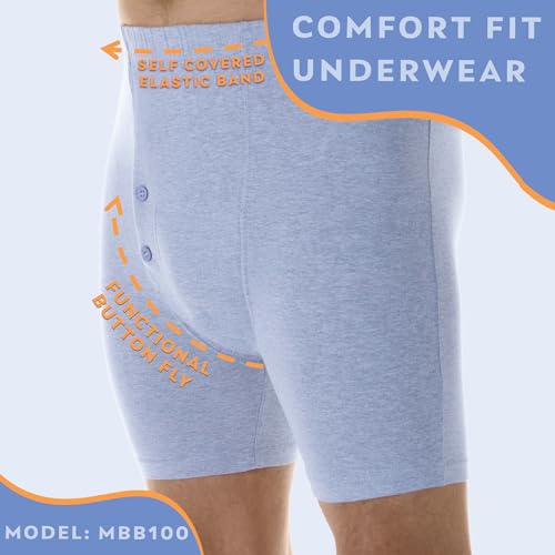 Men’s Incontinence Boxer Briefs, Reusable & Washable, Pack of 6 Y542832